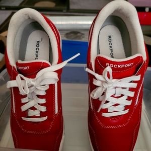 Rockport Men's Red Leather lace up shoes.